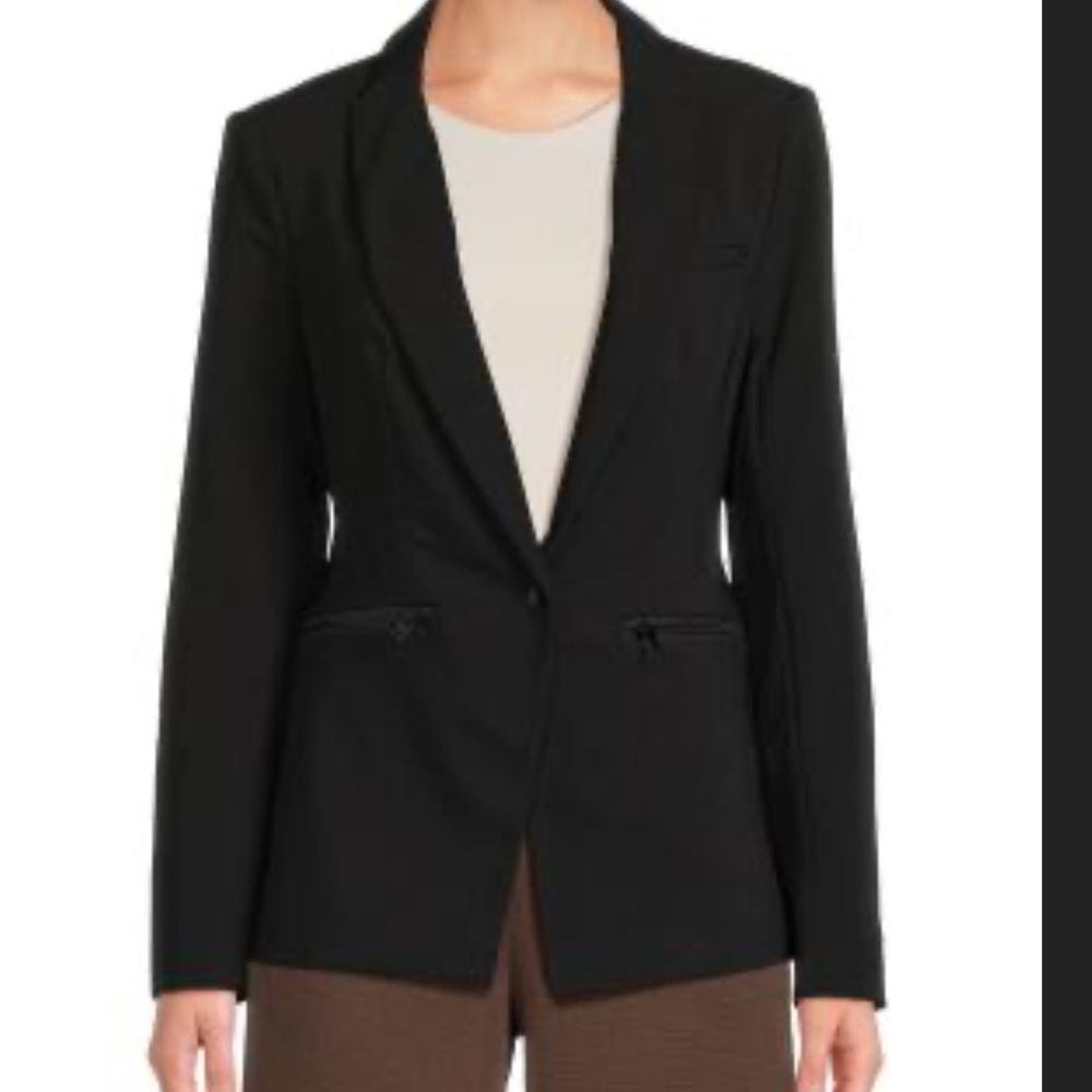 NWT Truth by Republic Solid Black Blazer Jacket Saks